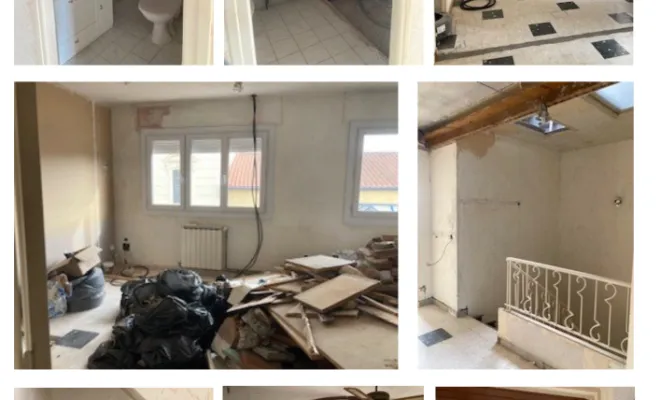 Rénovation intérieure avant/après réalisée par ADDH