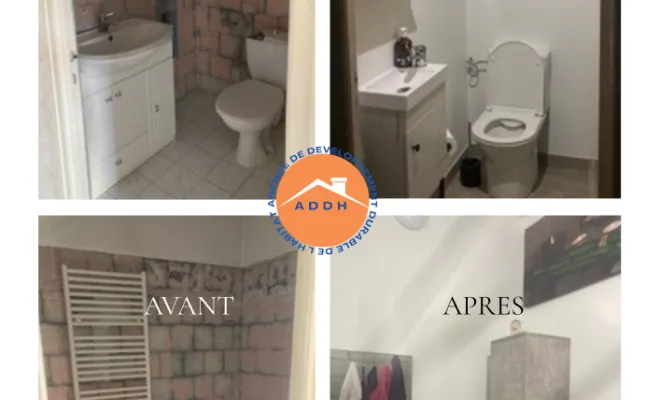 Salle de bain Refonte totale de l’espace : dépose de l’existant, mise en place de la plomberie, installation de meubles modernes, colonne de rangement, vasque, douche à l’italienne, faïence murale design et finitions soignées. 🚽 Toilettes Modernisation complète avec pose de carrelage, WC suspendu ou standard, meuble lavabo fonctionnel, éclairage optimisé.